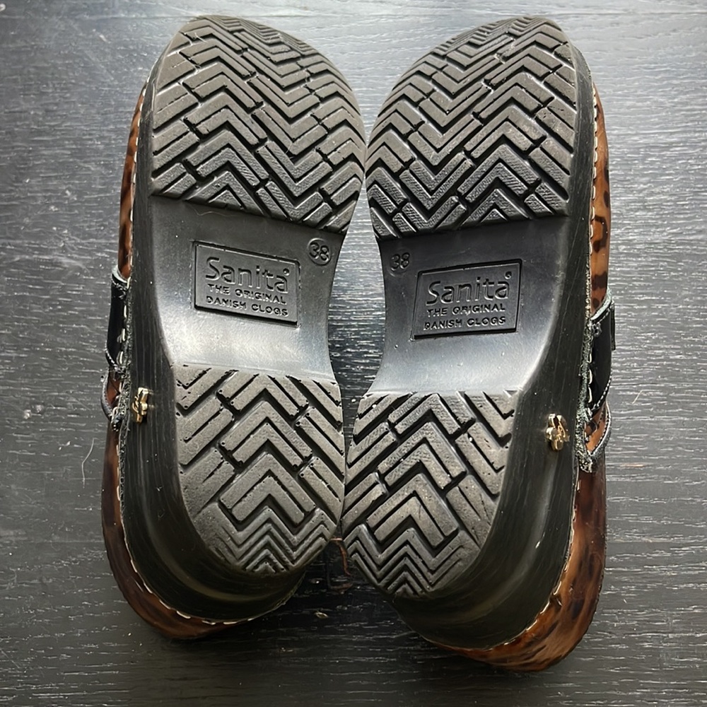 SANITA KOI PROFESSIONAL LEOPARD CLOGS LINDSEY LEXY SIZE EU 38 US 6.5 - 7 - Picture 7 of 8